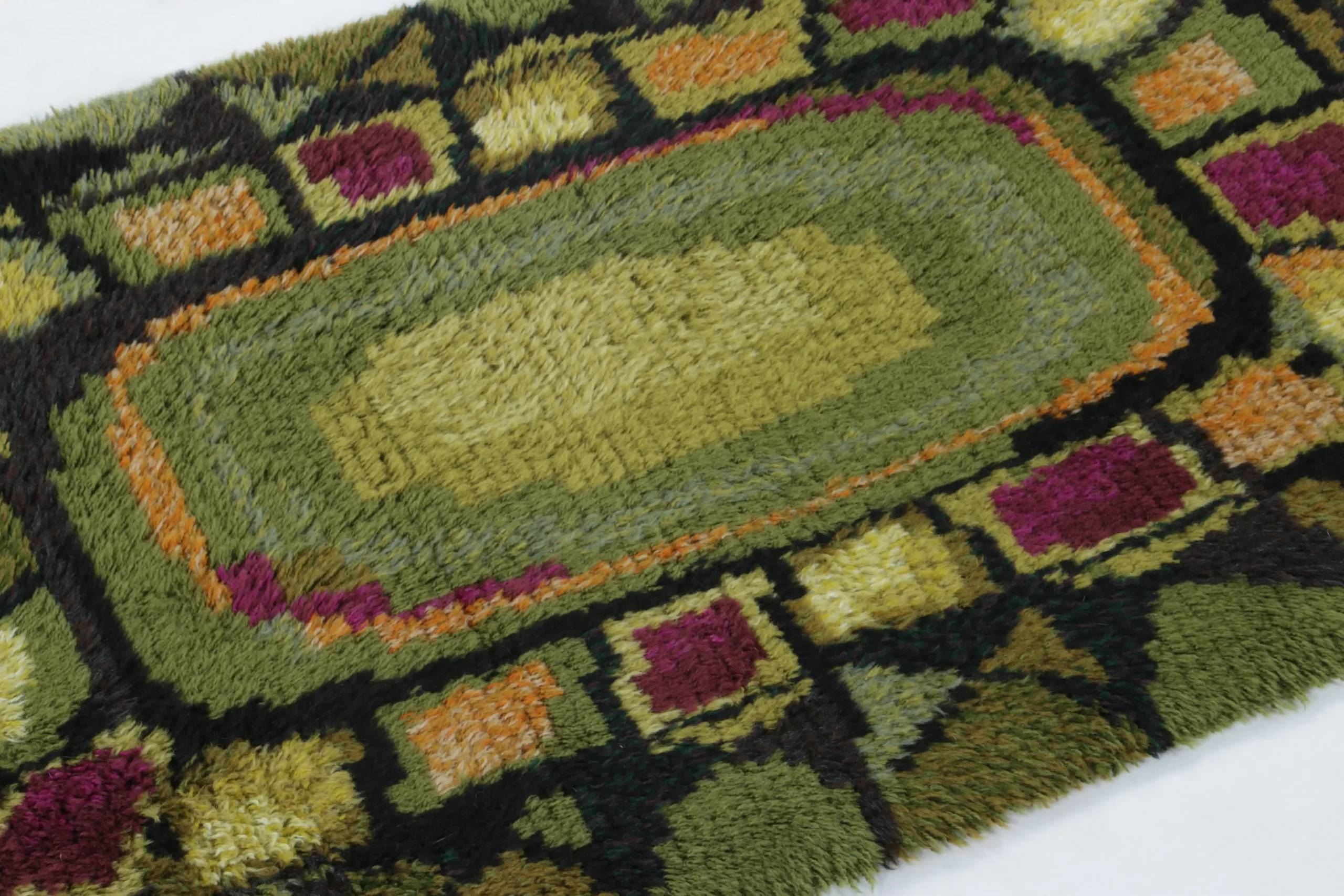 Vintage Swedish Rya Rug