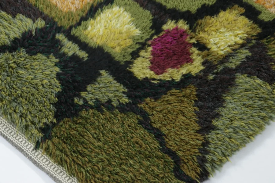 Vintage Swedish Rya Rug