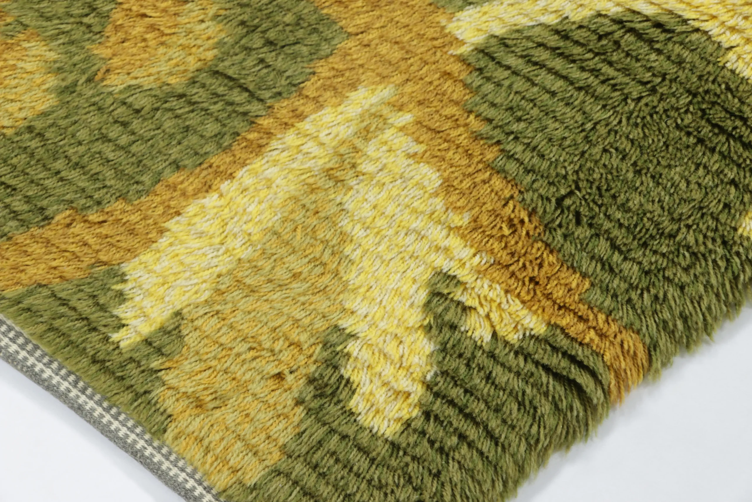 Vintage Swedish Rya Rug