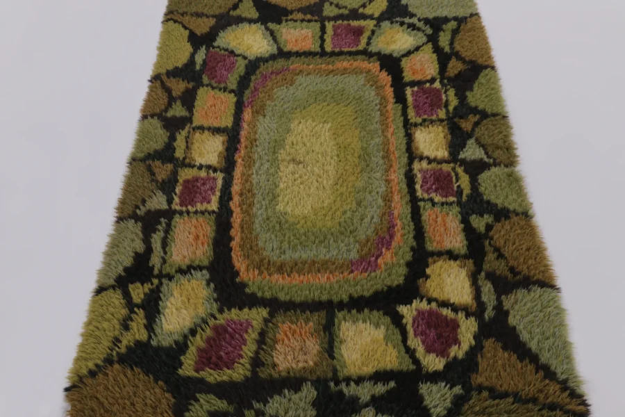 Vintage Swedish Rya Runner Rug