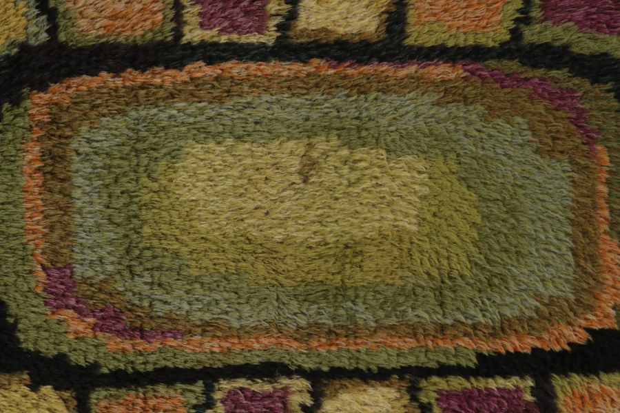 Vintage Swedish Rya Runner Rug
