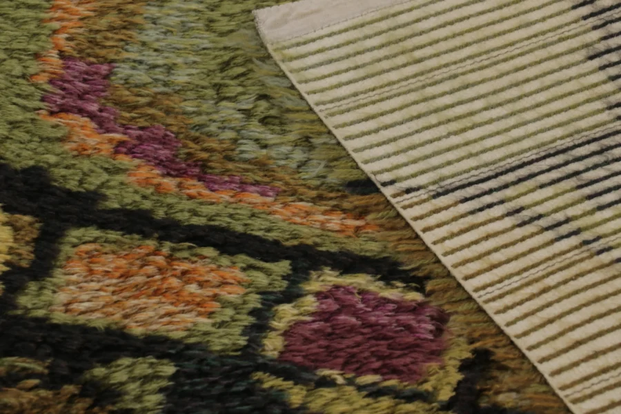 Vintage Swedish Rya Runner Rug