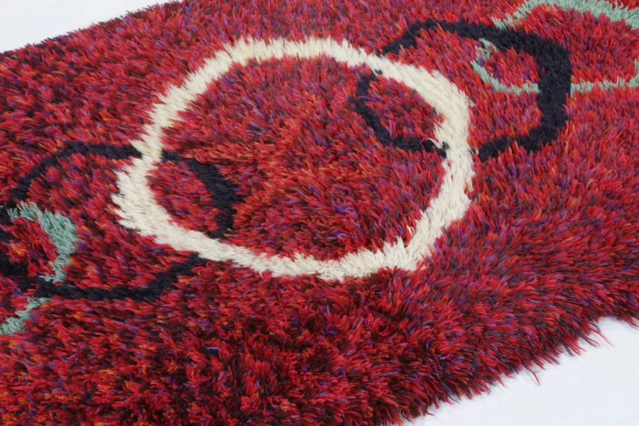 Vintage Swedish Rya Rug
