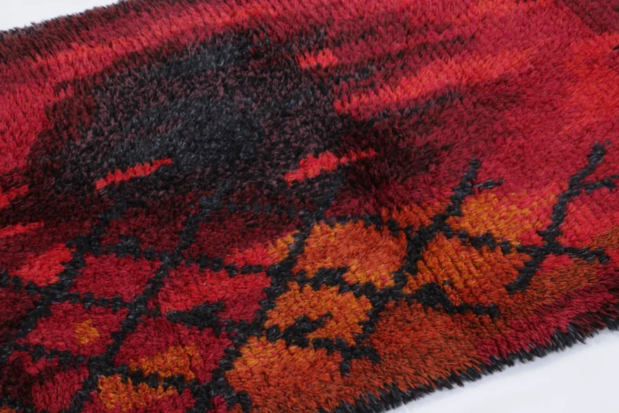 Vintage Swedish Rya Rug