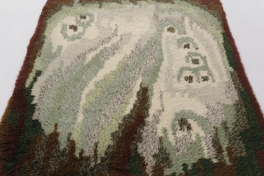 Vintage Swedish Rya Rug