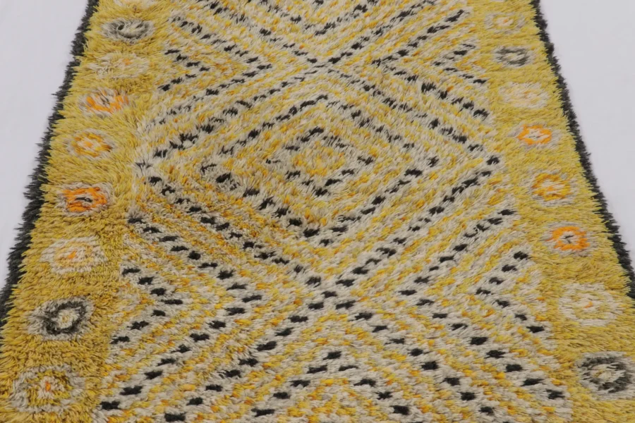 Vintage Swedish Rya Rug