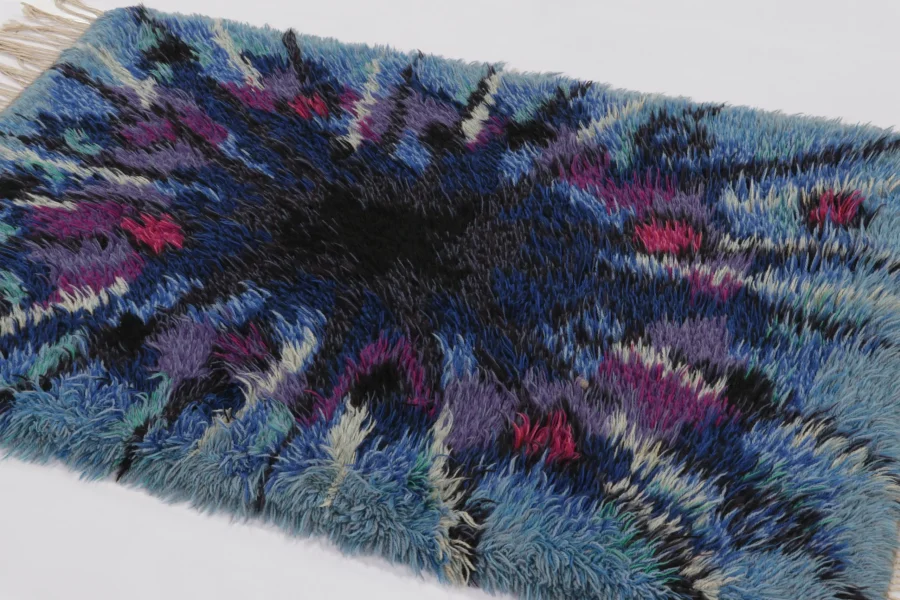 Vintage Swedish Rya Rug