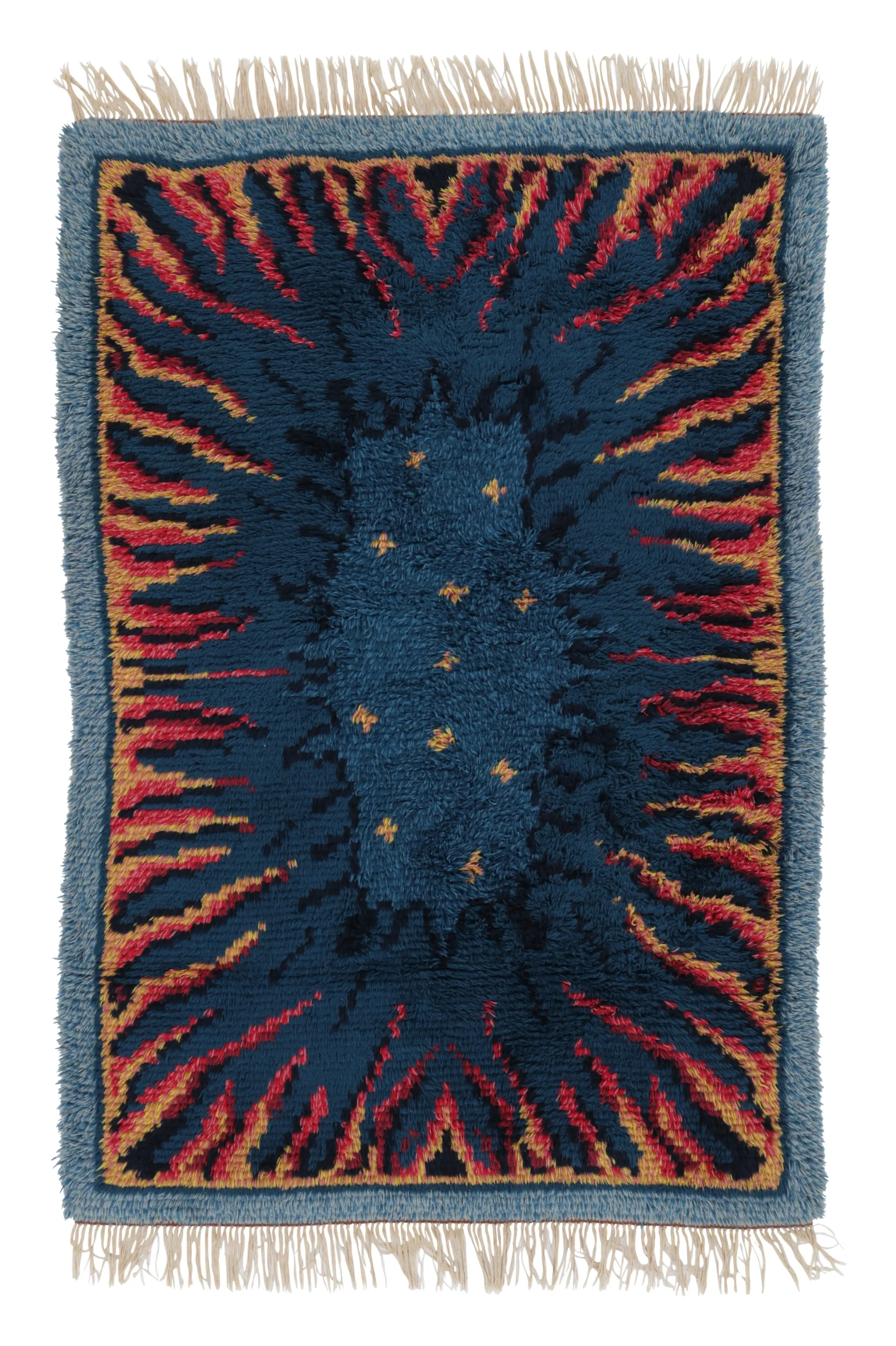 Vintage Swedish Rya Rug