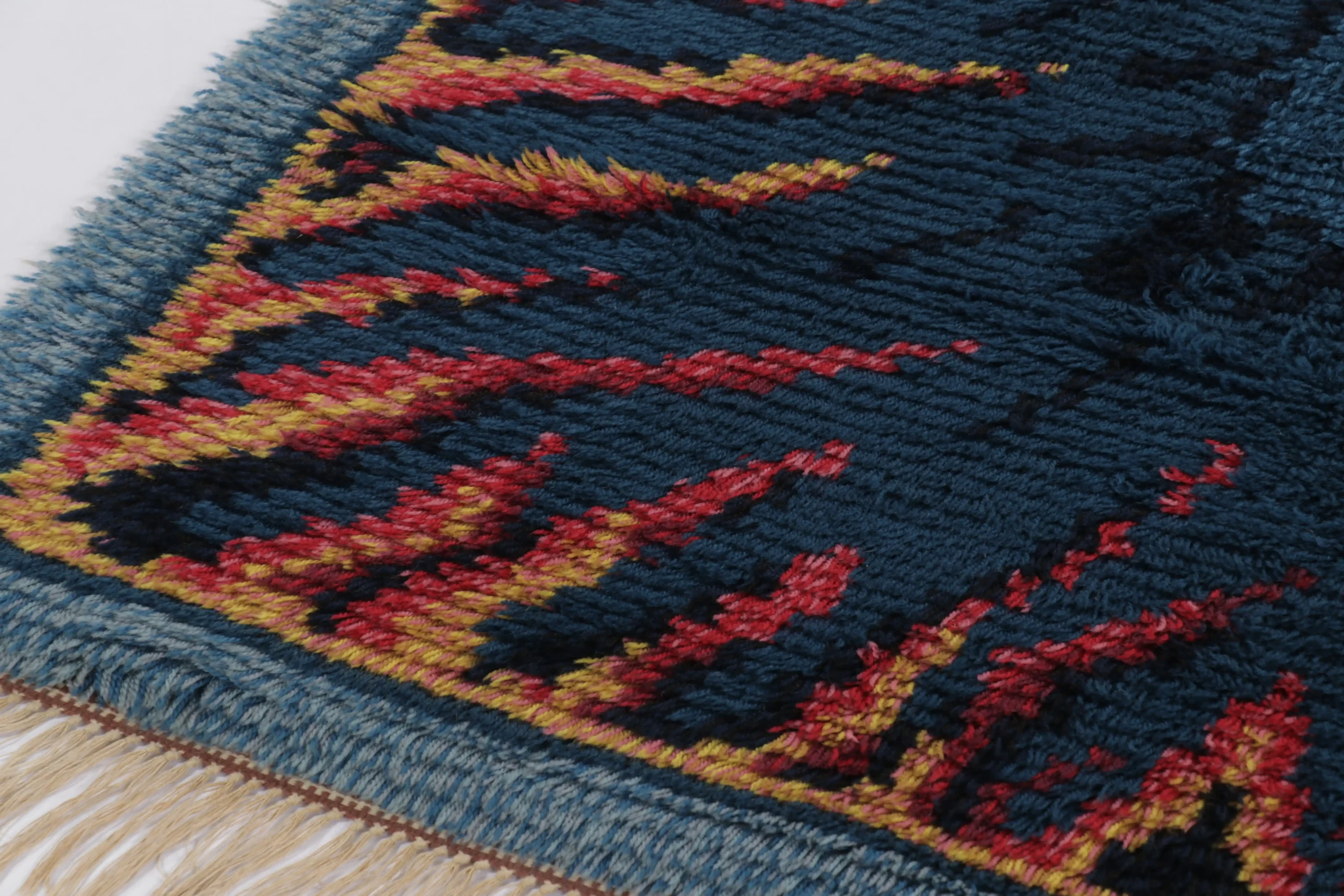 Vintage Swedish Rya Rug
