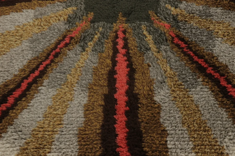 Vintage Swedish Rya Rug