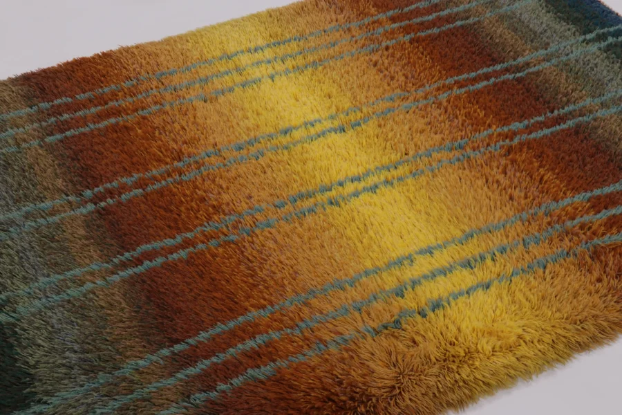 Vintage Swedish Rya Rug
