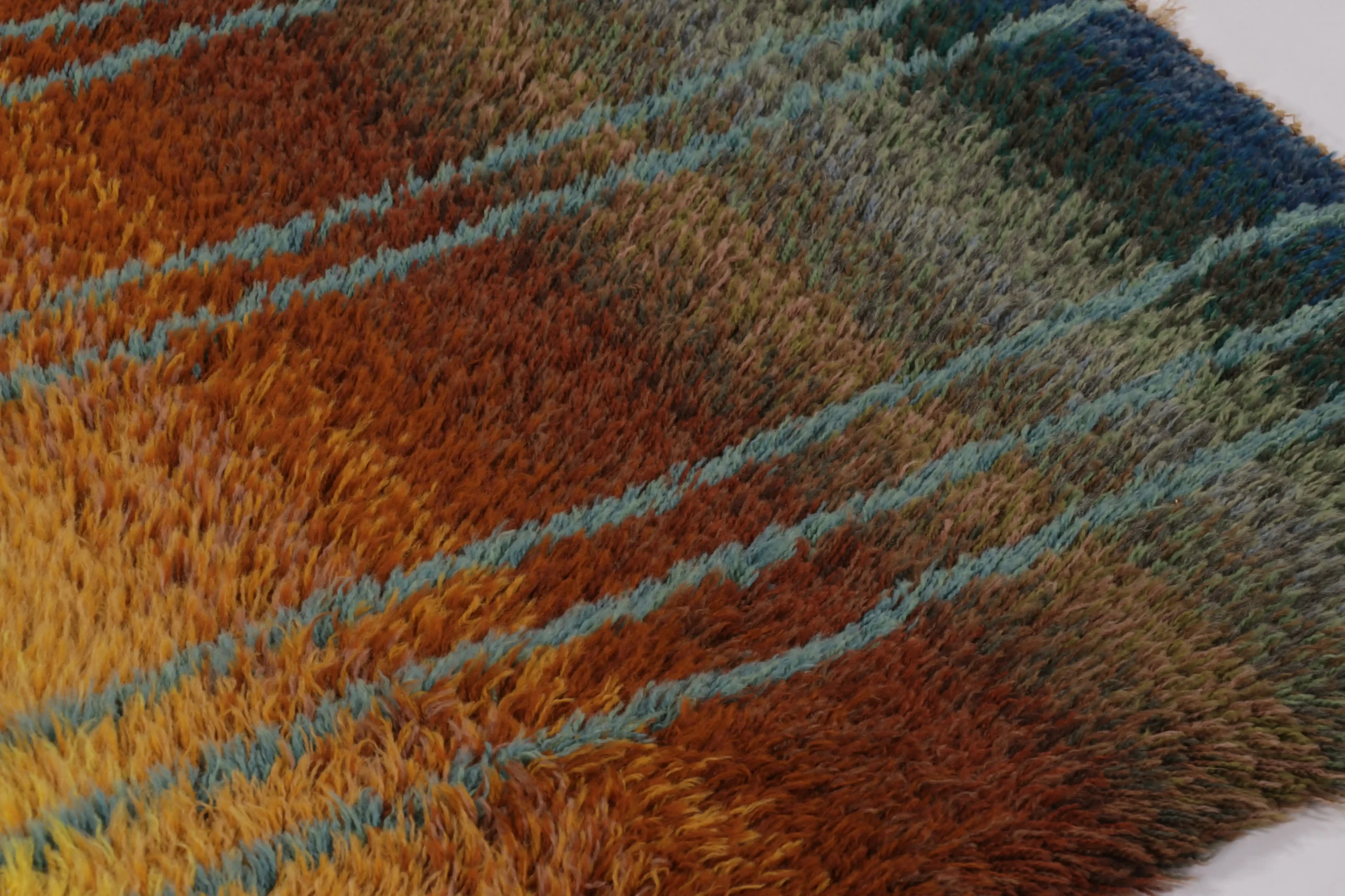 Vintage Swedish Rya Rug