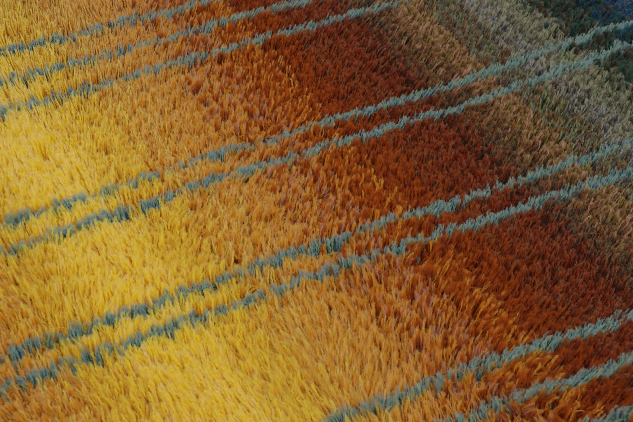 Vintage Swedish Rya Rug