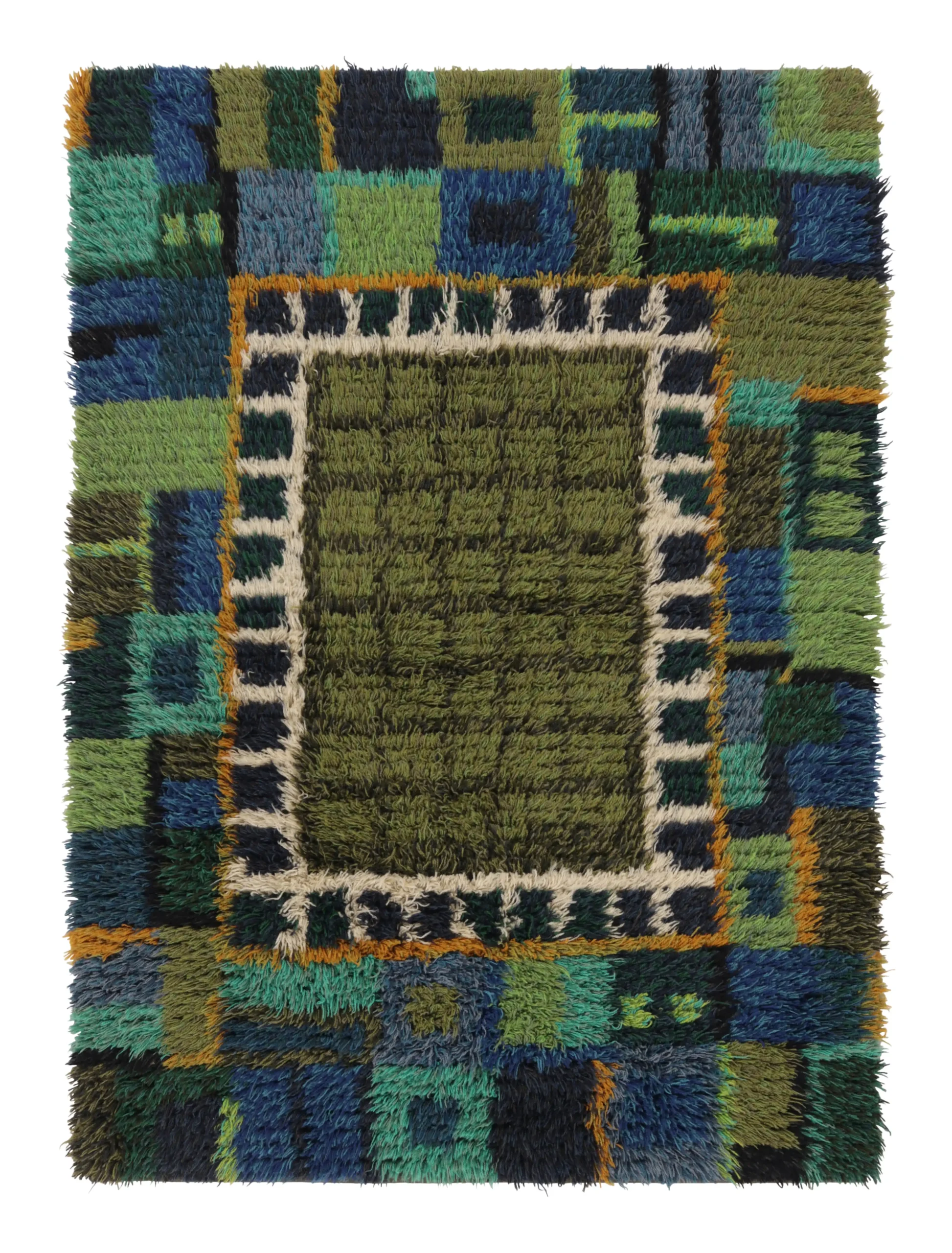 Vintage Swedish Rya Rug