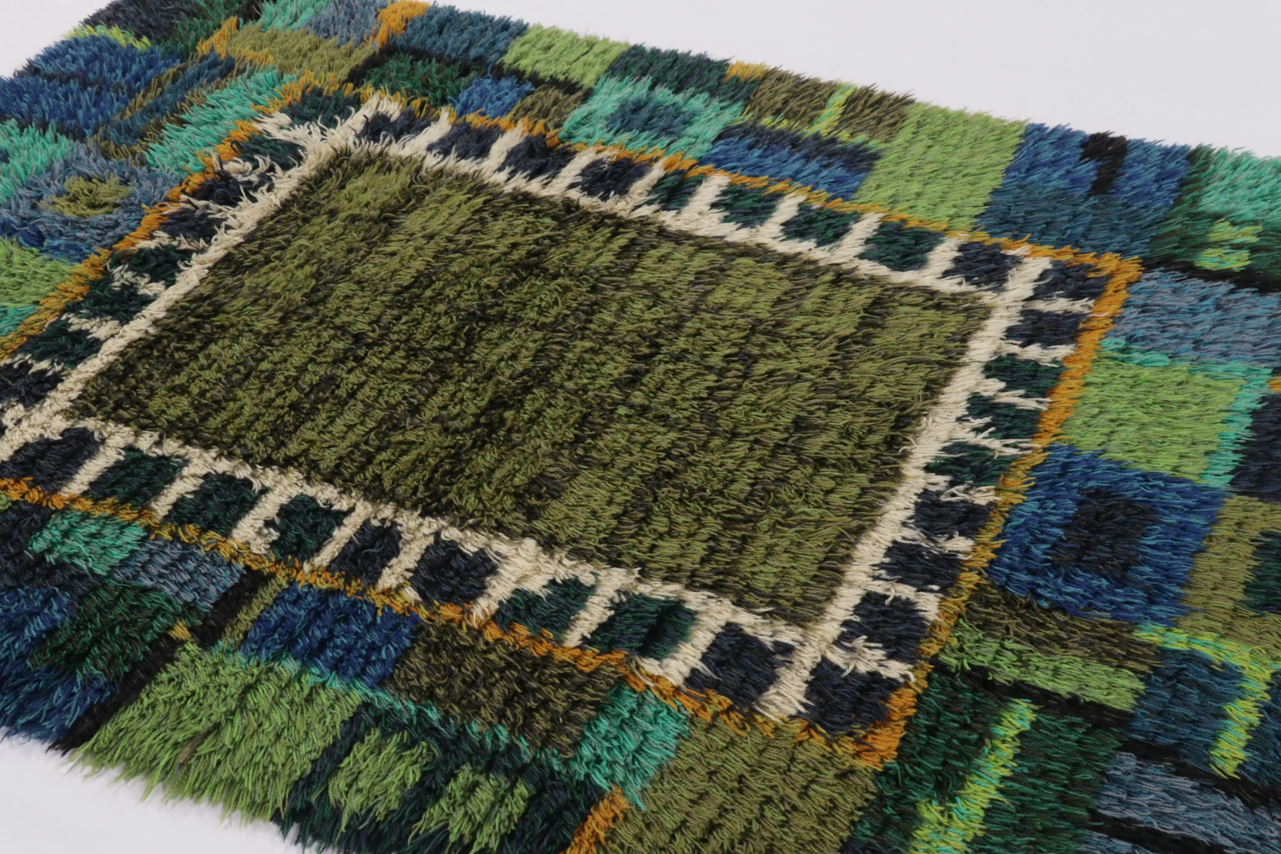 Vintage Swedish Rya Rug