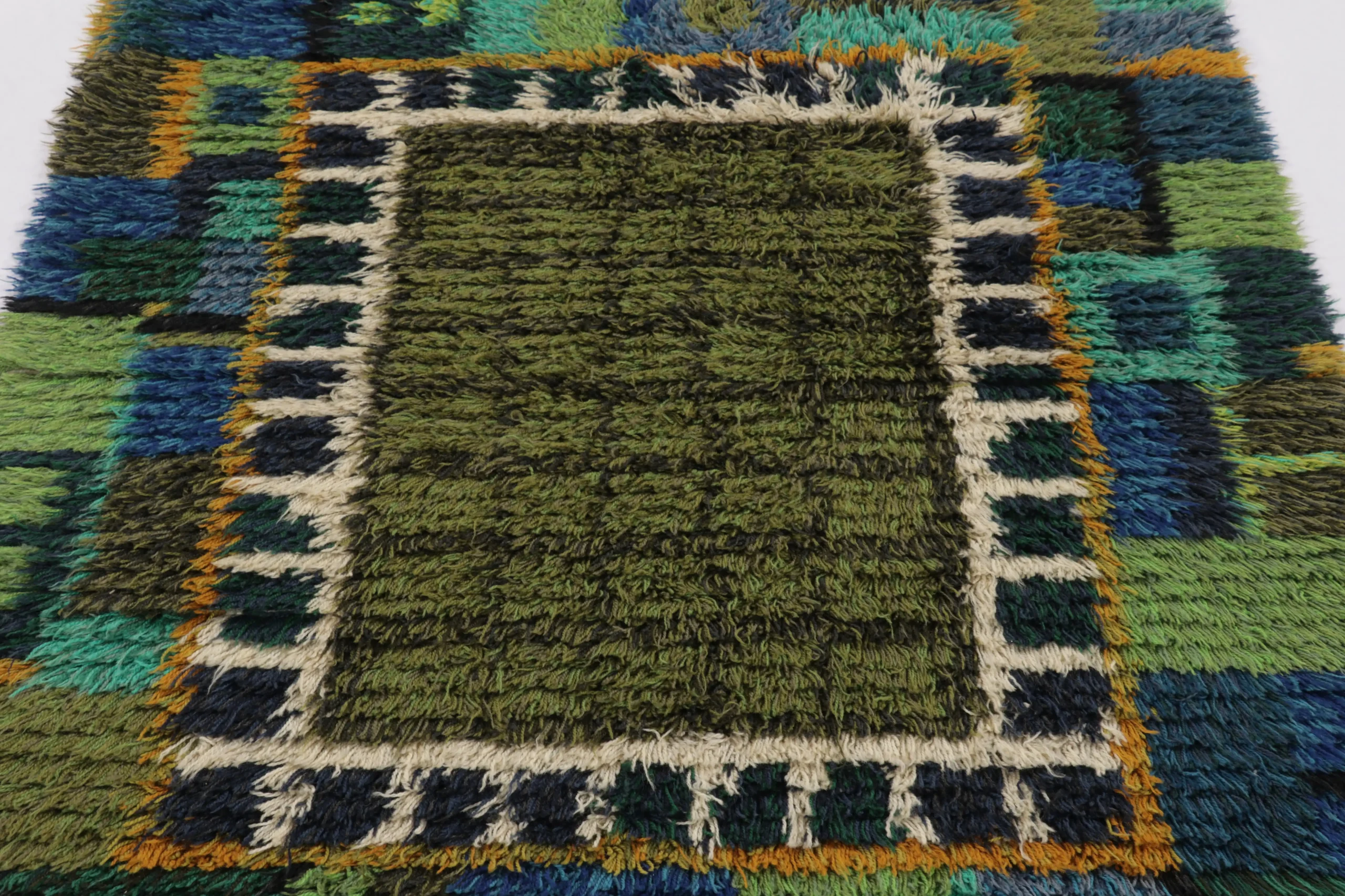 Vintage Swedish Rya Rug