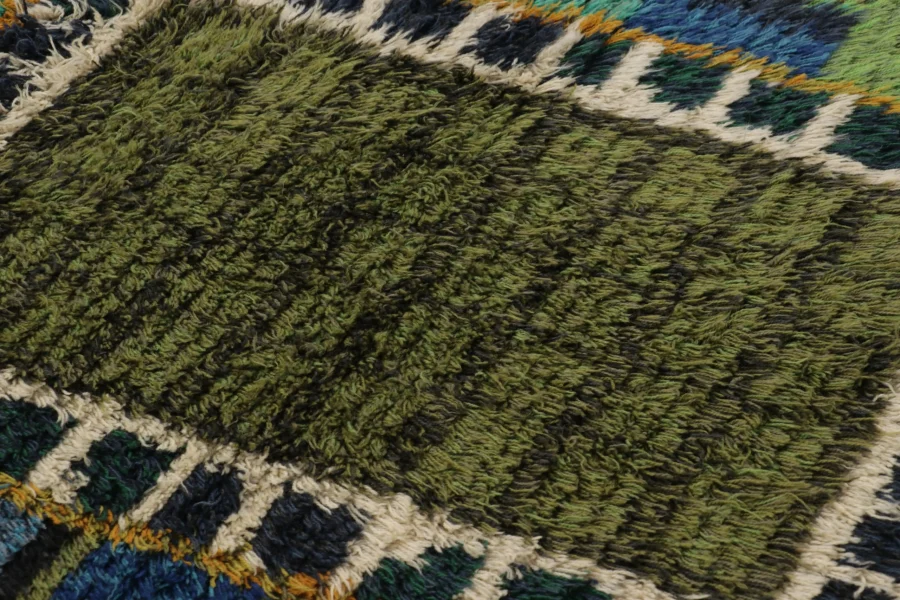 Vintage Swedish Rya Rug