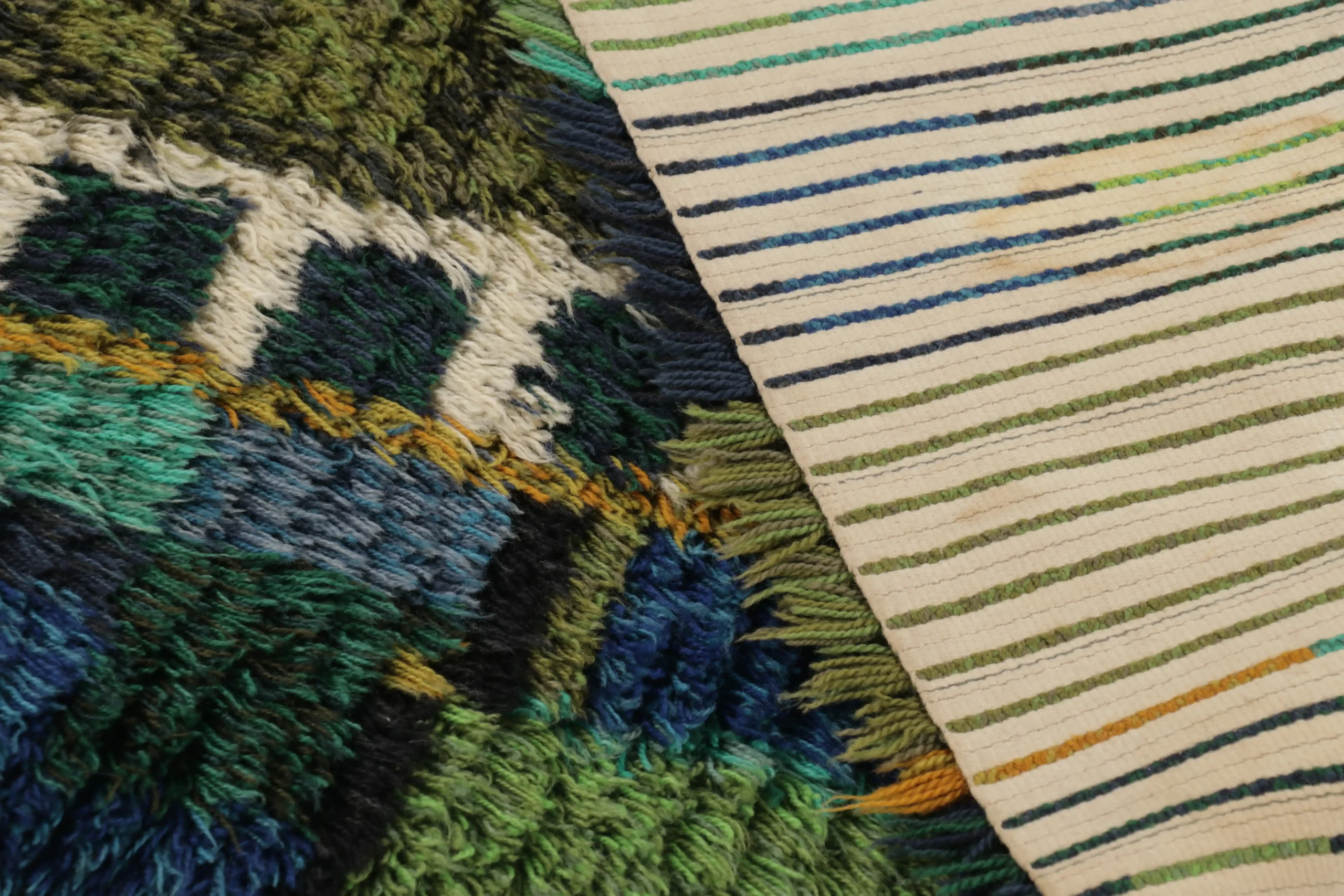 Vintage Swedish Rya Rug