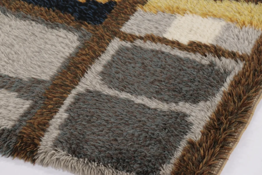 Vintage Swedish Rya Rug