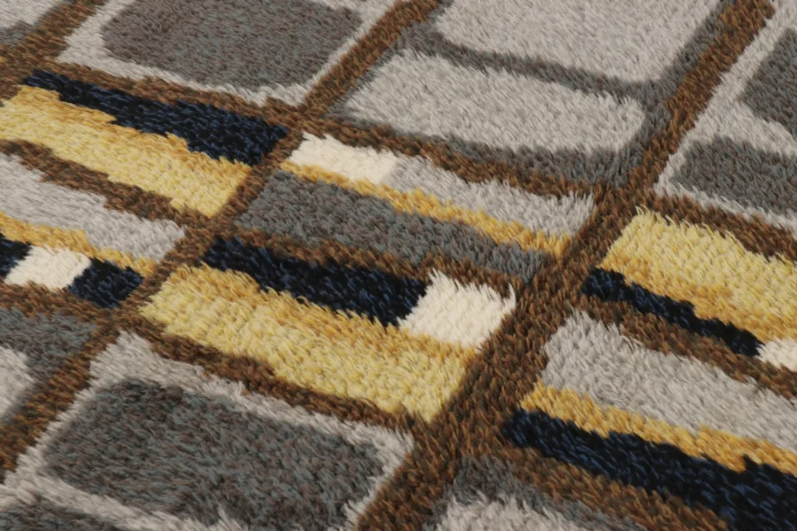 Vintage Swedish Rya Rug