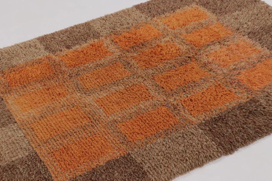 Vintage Swedish Rya Rug