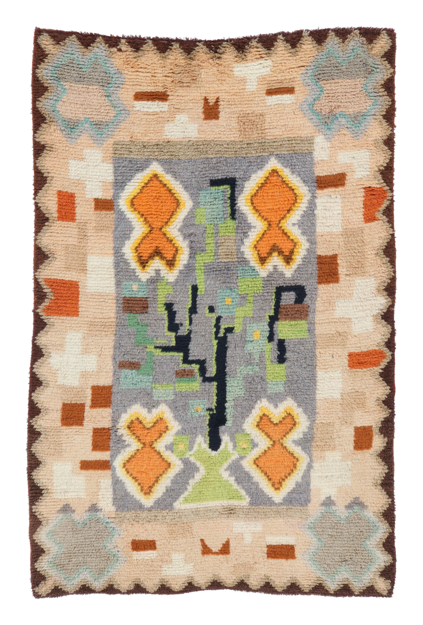 Vintage Swedish Rya Rug