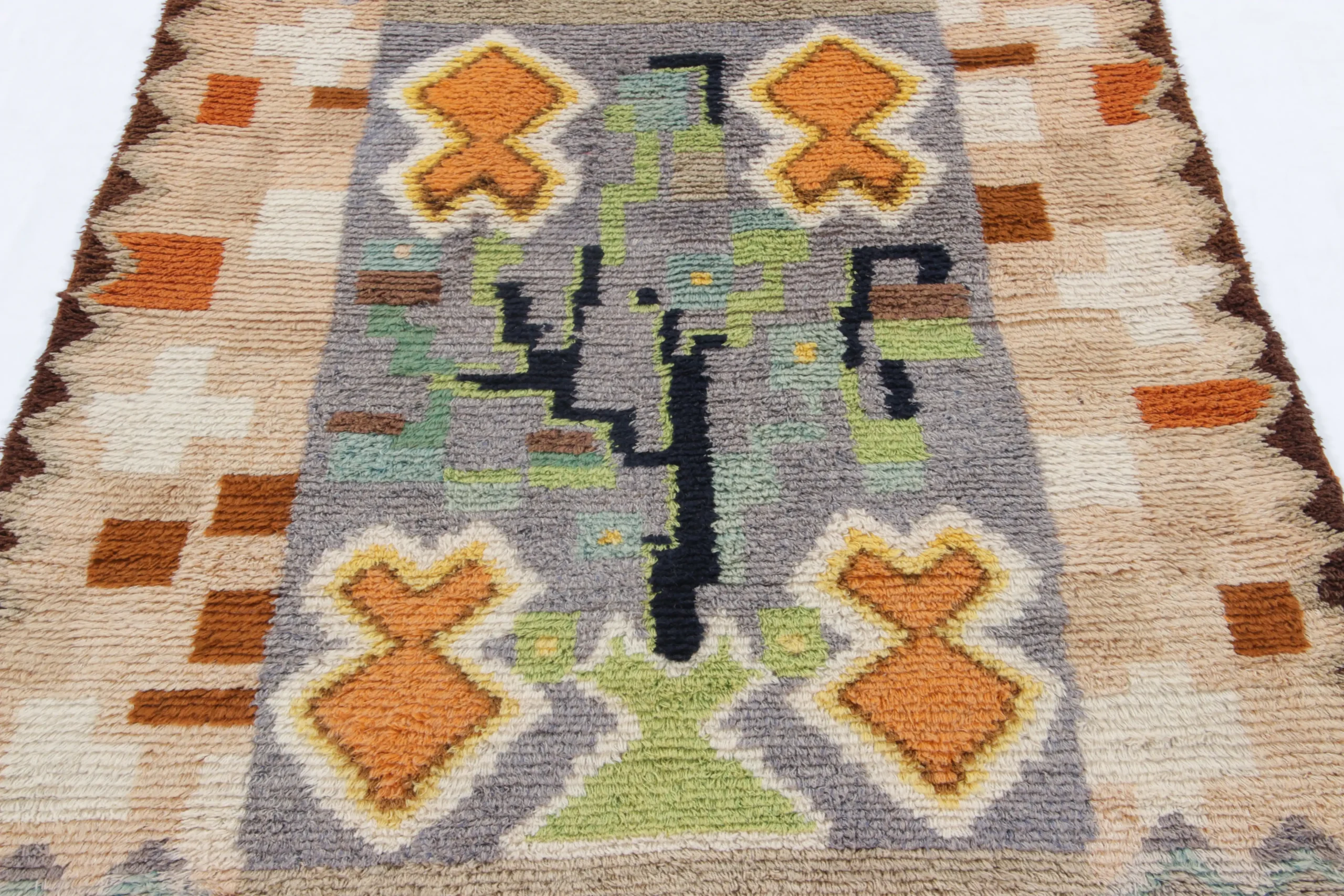 Vintage Swedish Rya Rug
