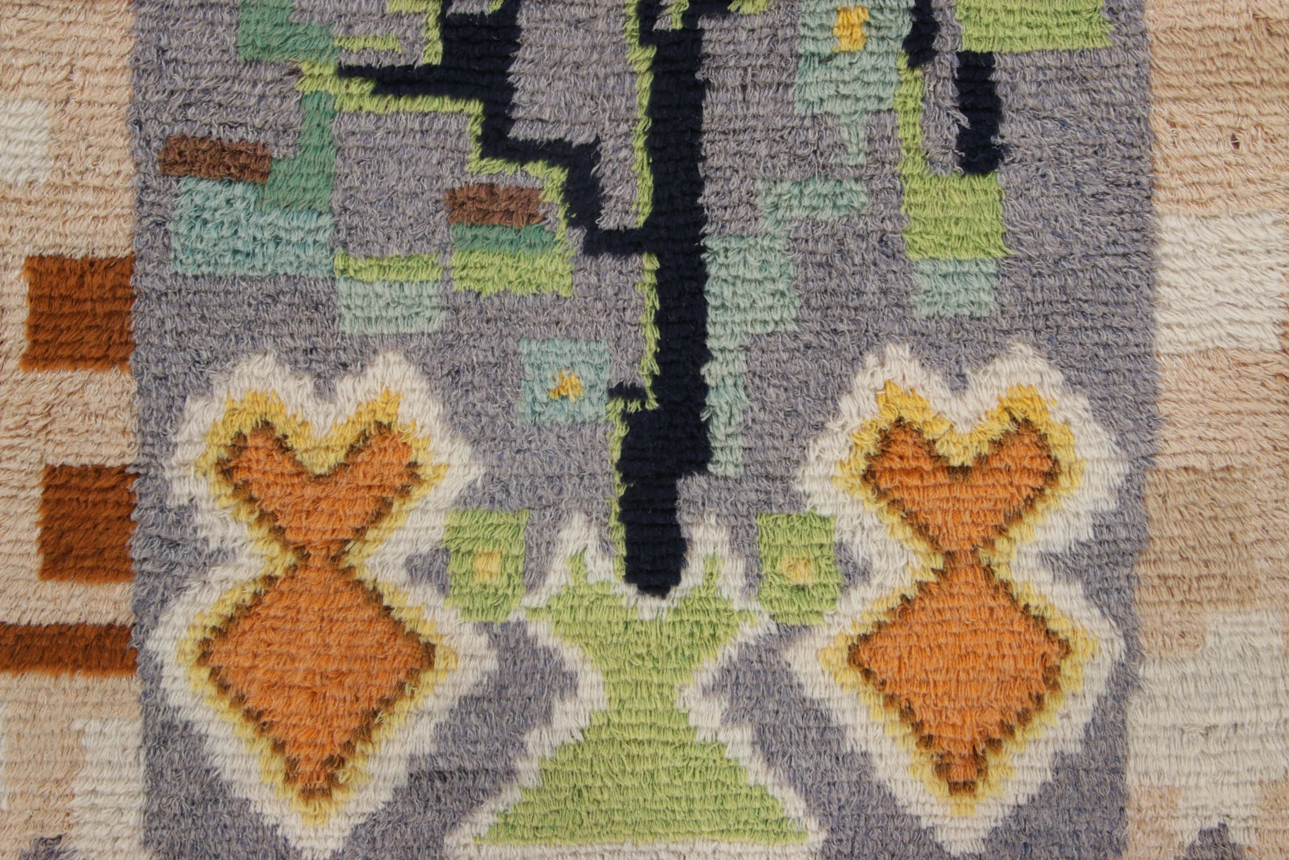 Vintage Swedish Rya Rug