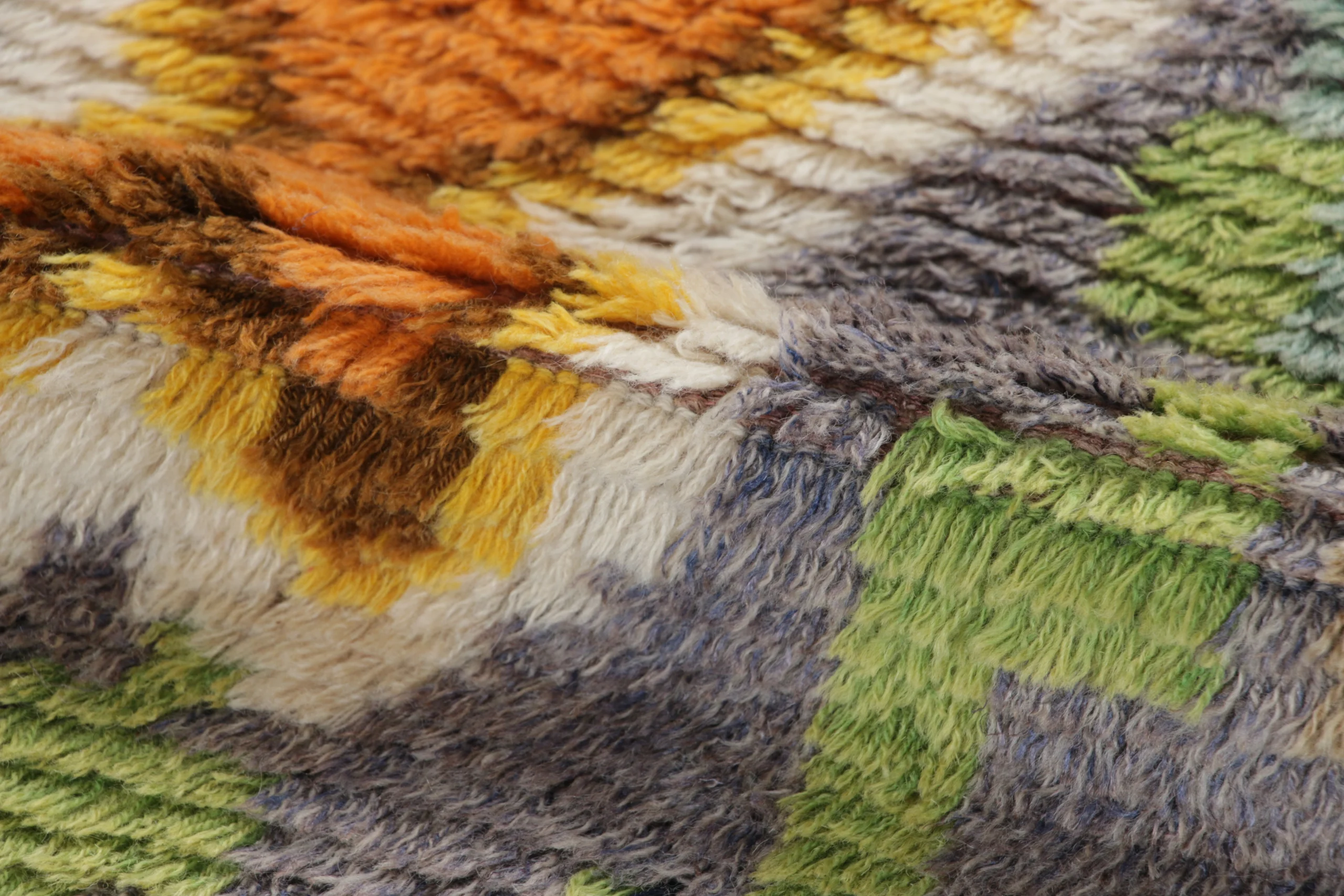 Vintage Swedish Rya Rug