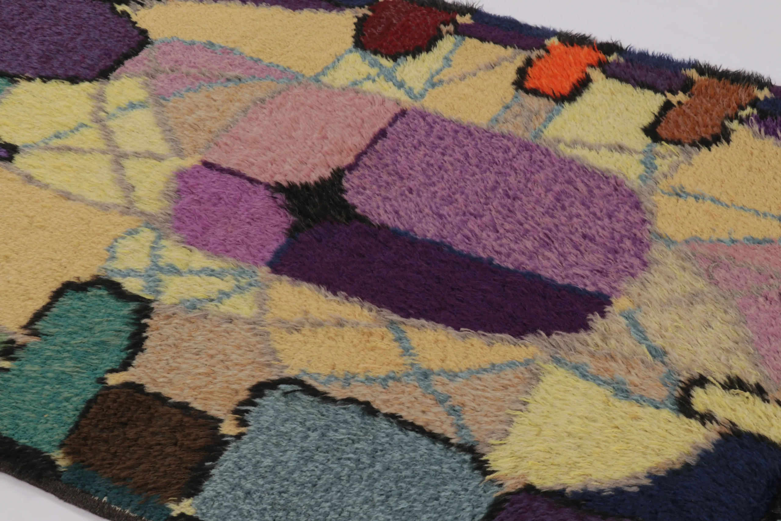 Vintage Swedish Rya Rug