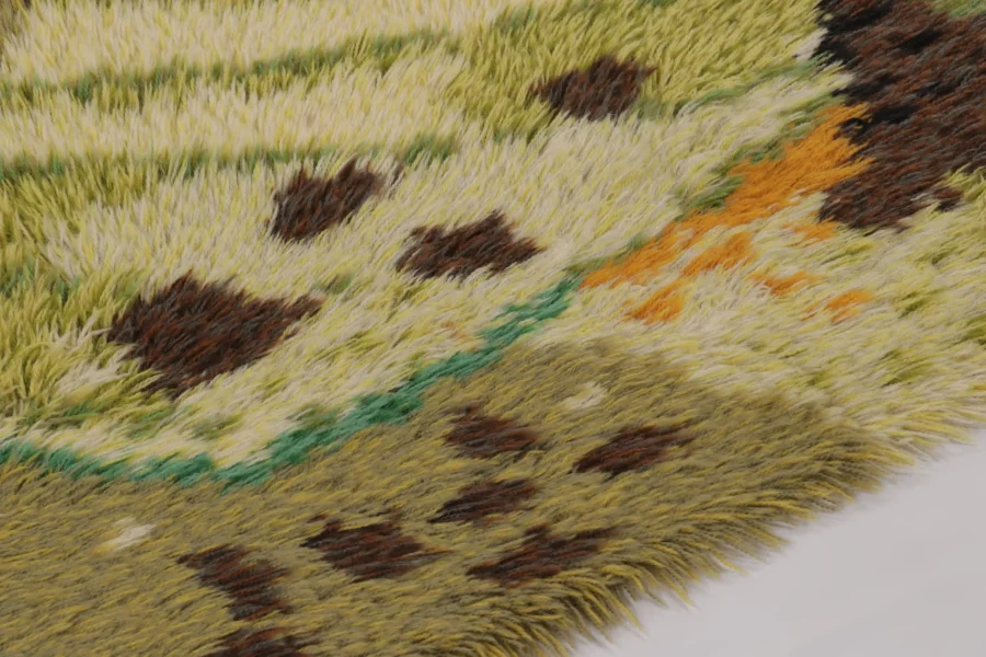 Vintage Swedish Rya Rug