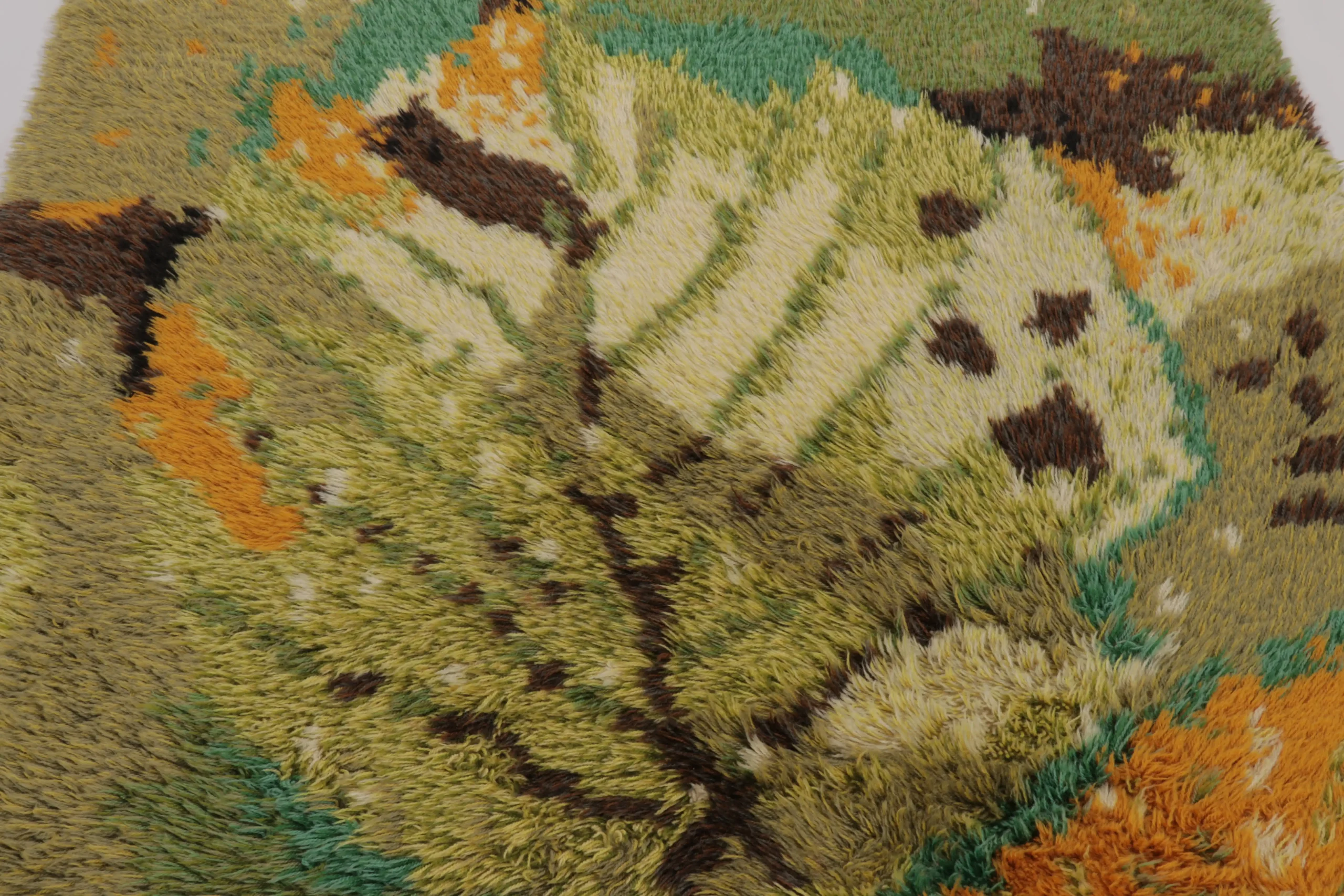 Vintage Swedish Rya Rug