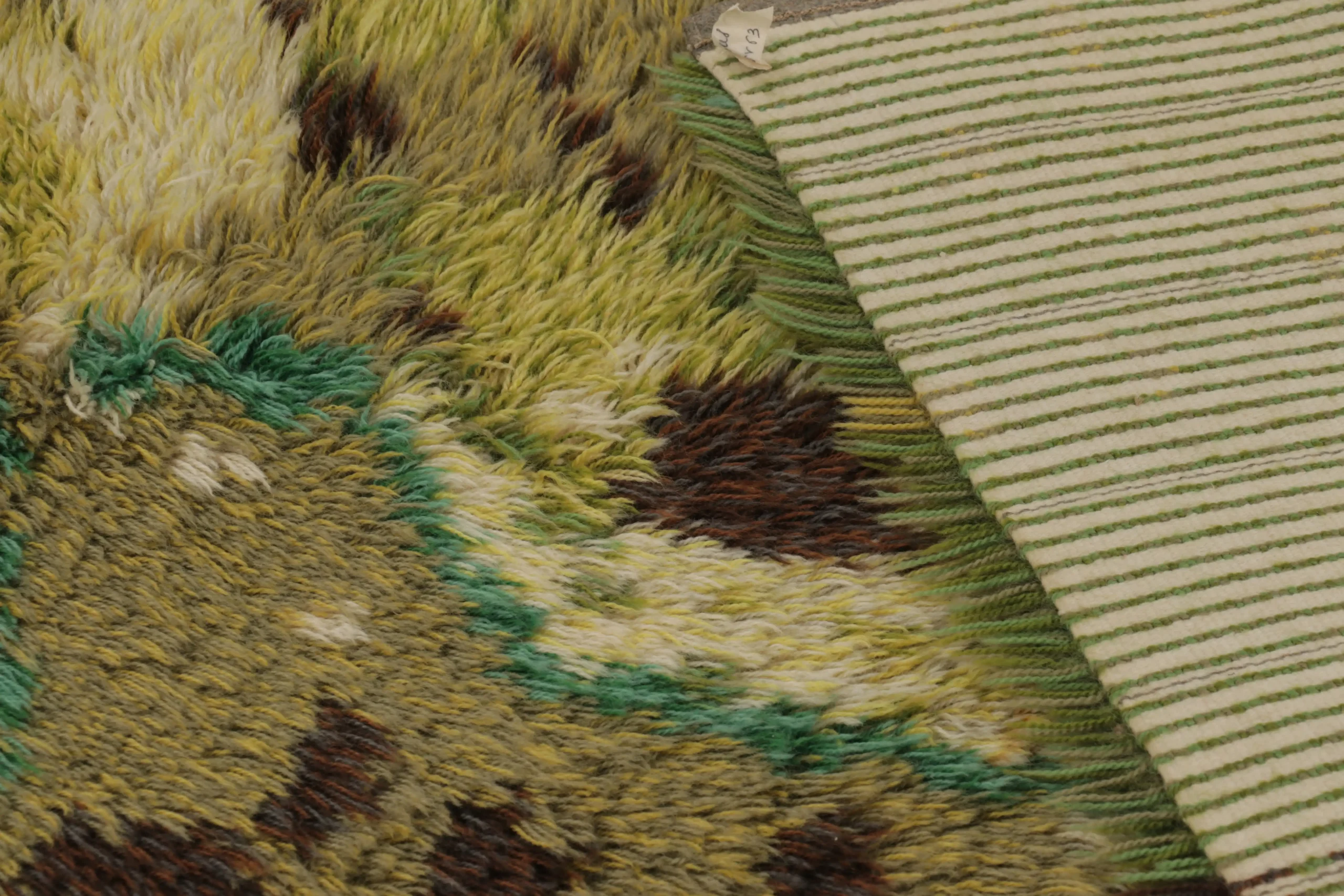 Vintage Swedish Rya Rug