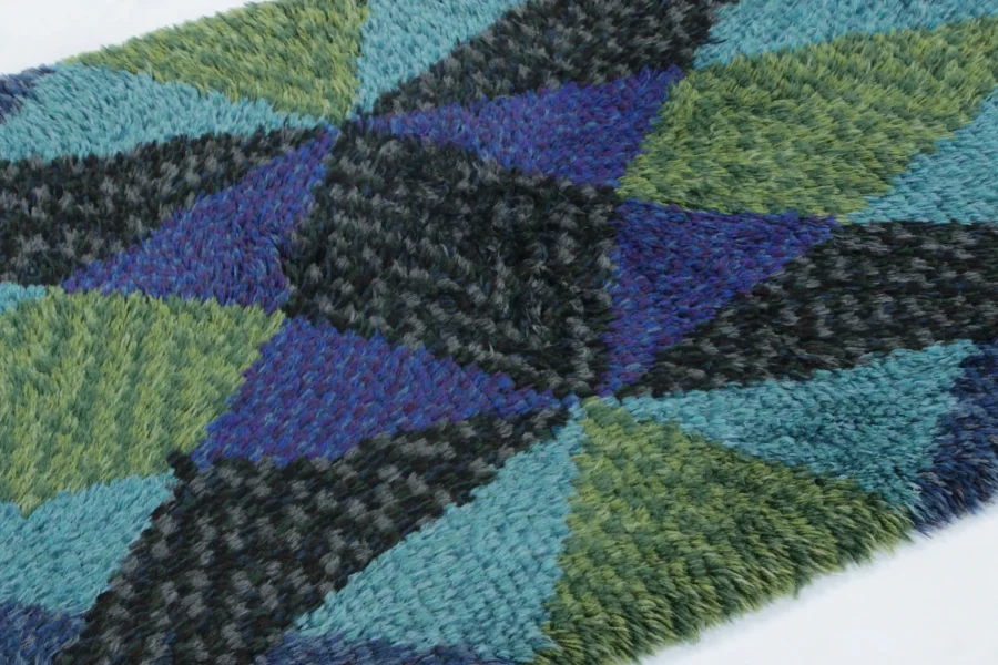 Vintage Swedish Rya Rug