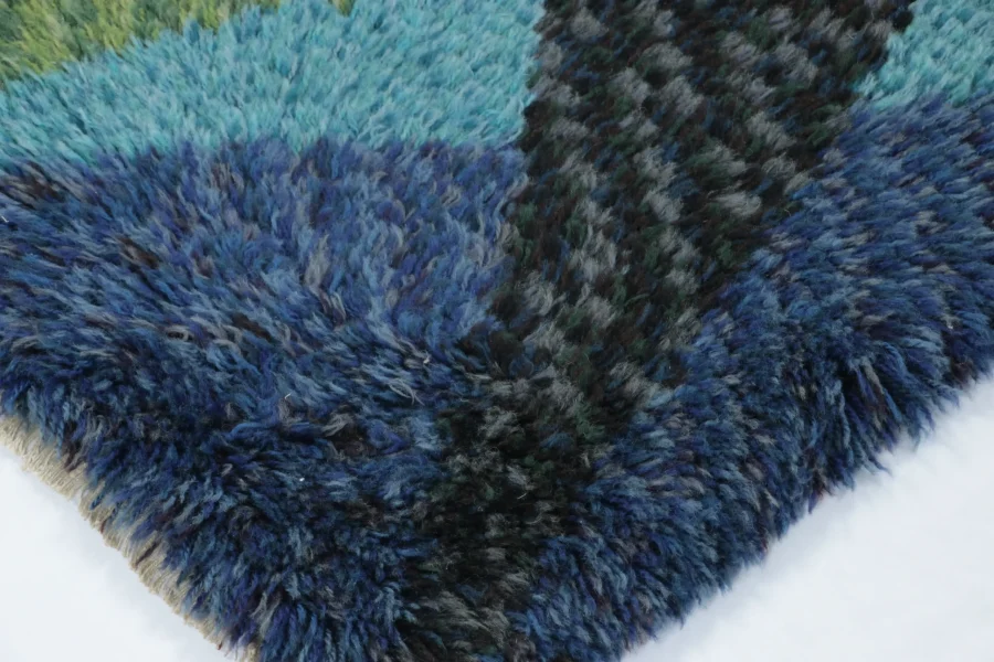 Vintage Swedish Rya Rug