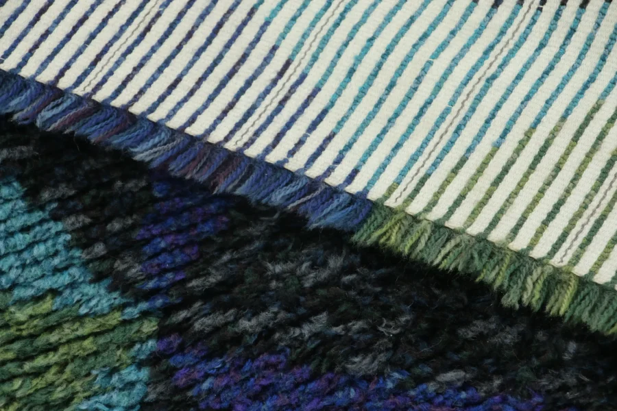 Vintage Swedish Rya Rug