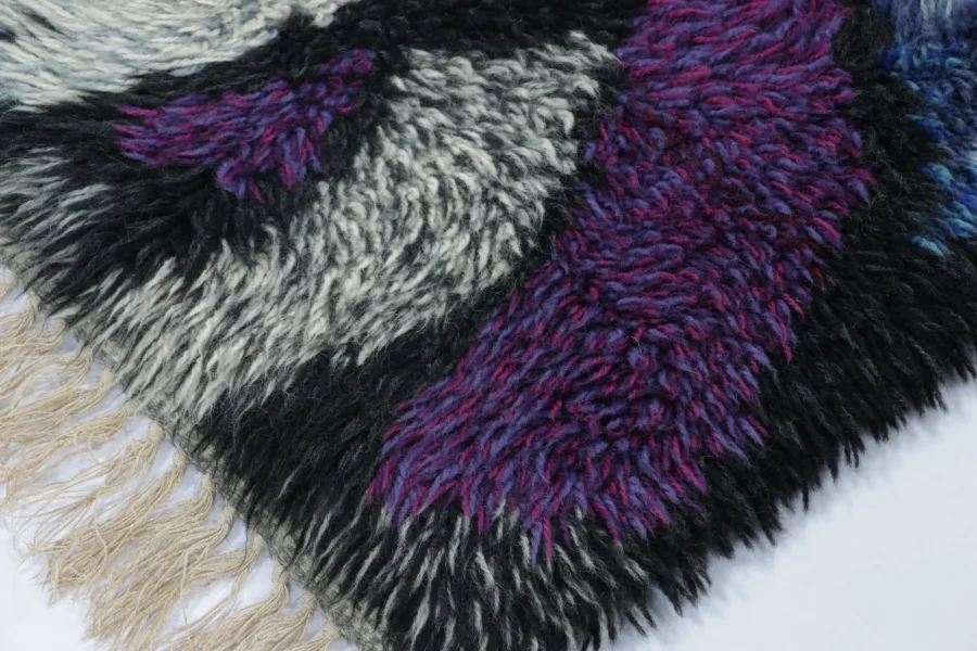 Vintage Swedish Rya Rug