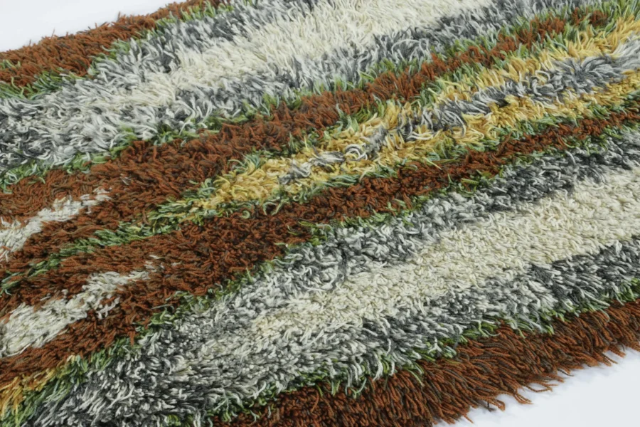Vintage Swedish Rya Rug