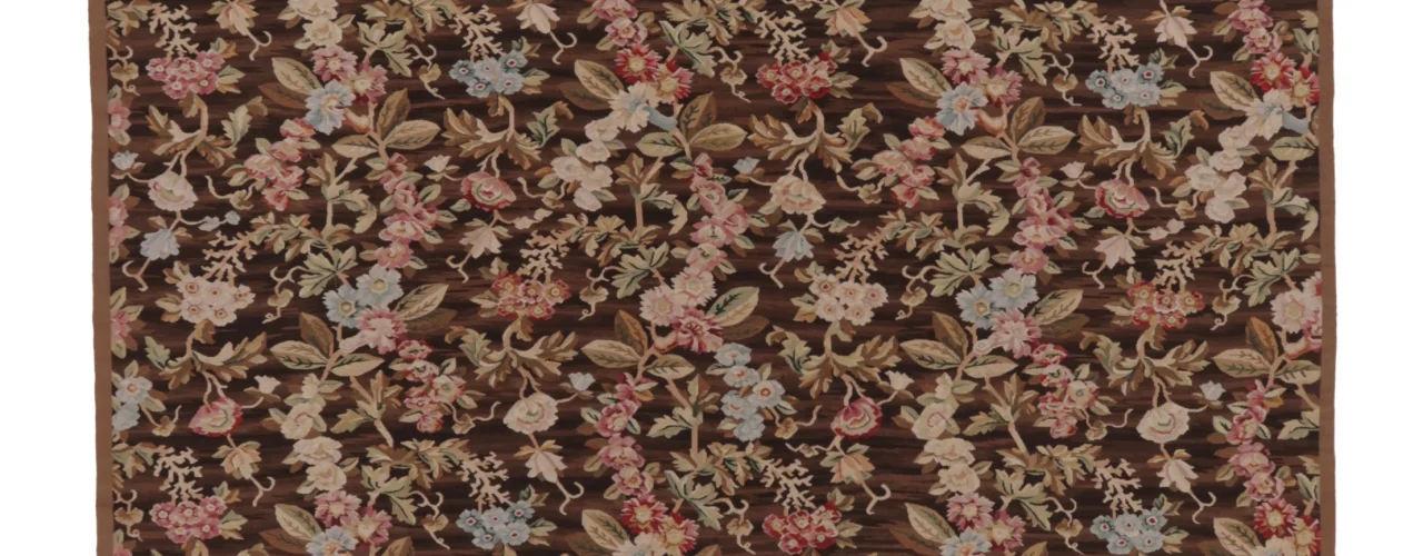 Oversized Antique French Aubusson Rug