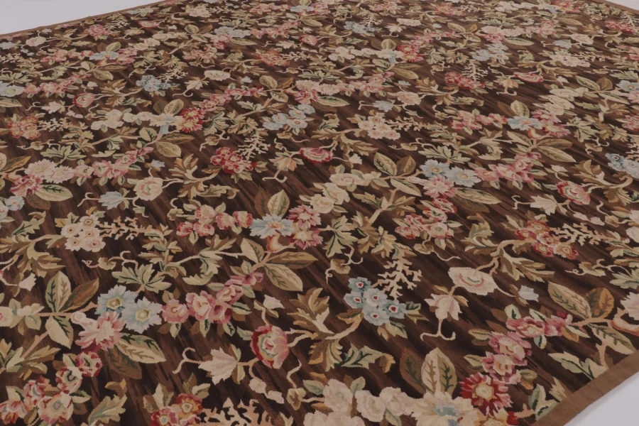 Oversized Antique French Aubusson Rug