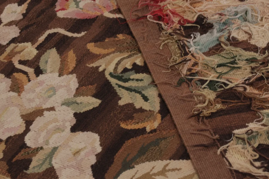 Oversized Antique French Aubusson Rug
