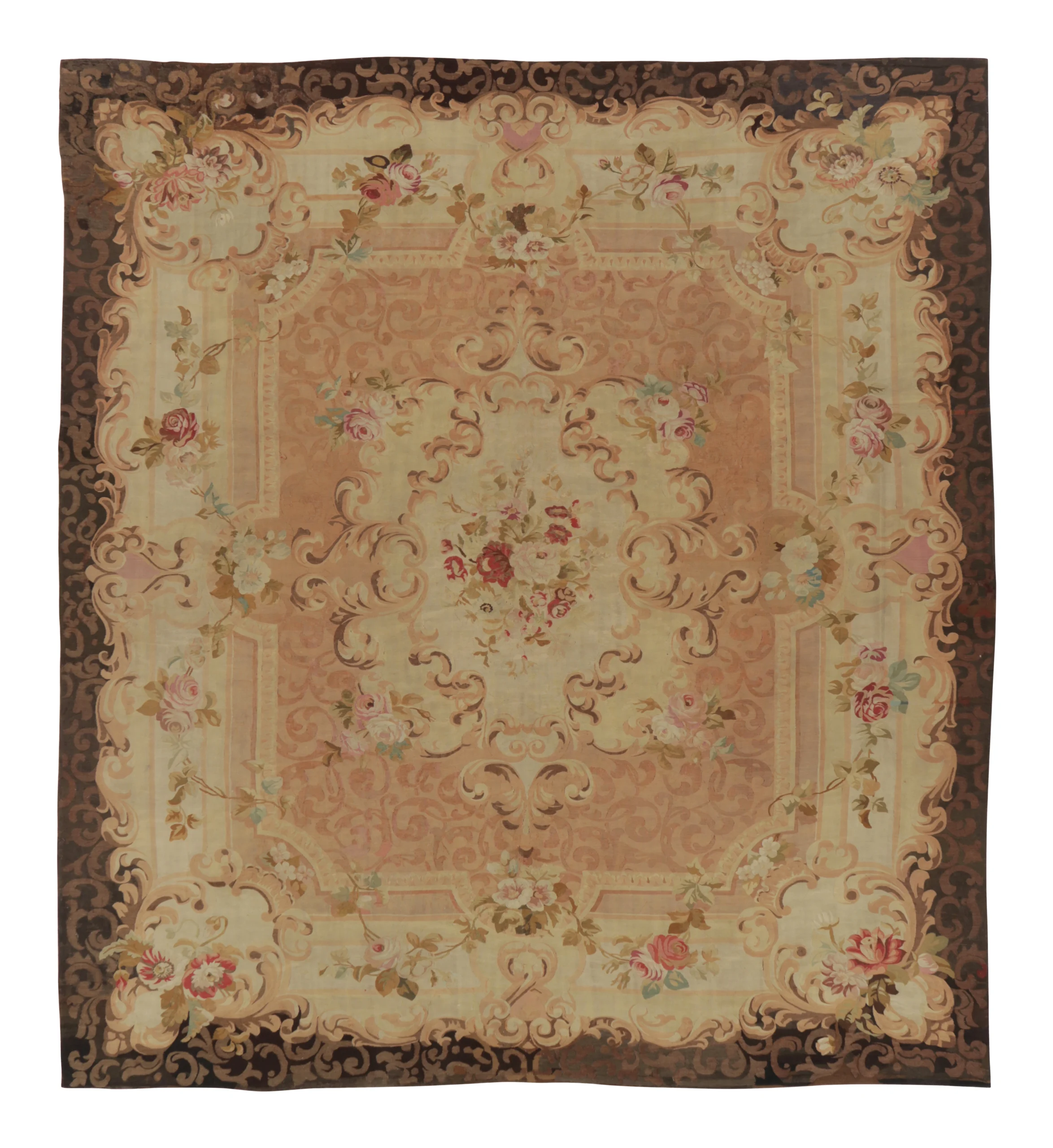 Antique Oversized Aubusson Rug