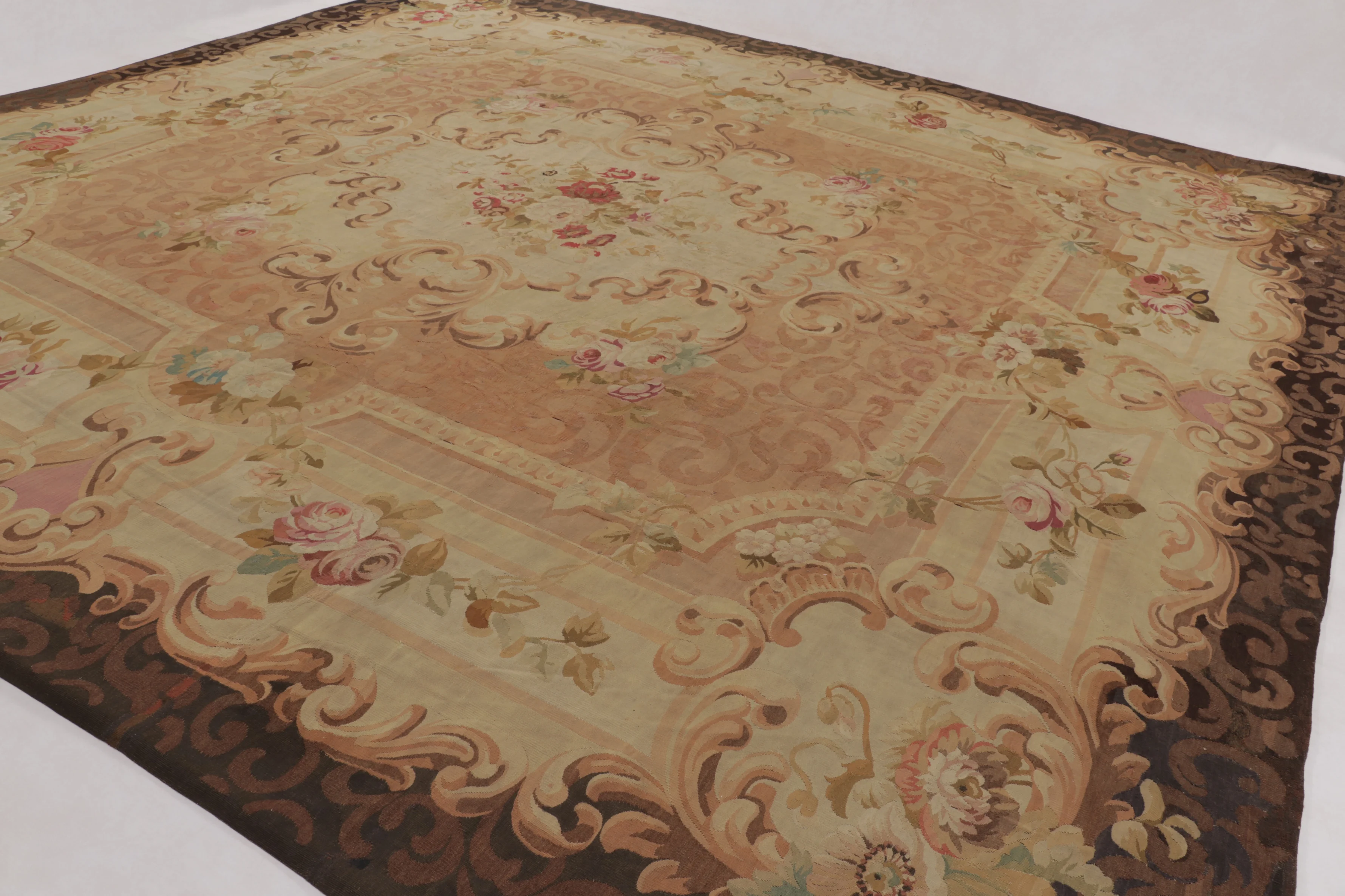 Antique Oversized Aubusson Rug