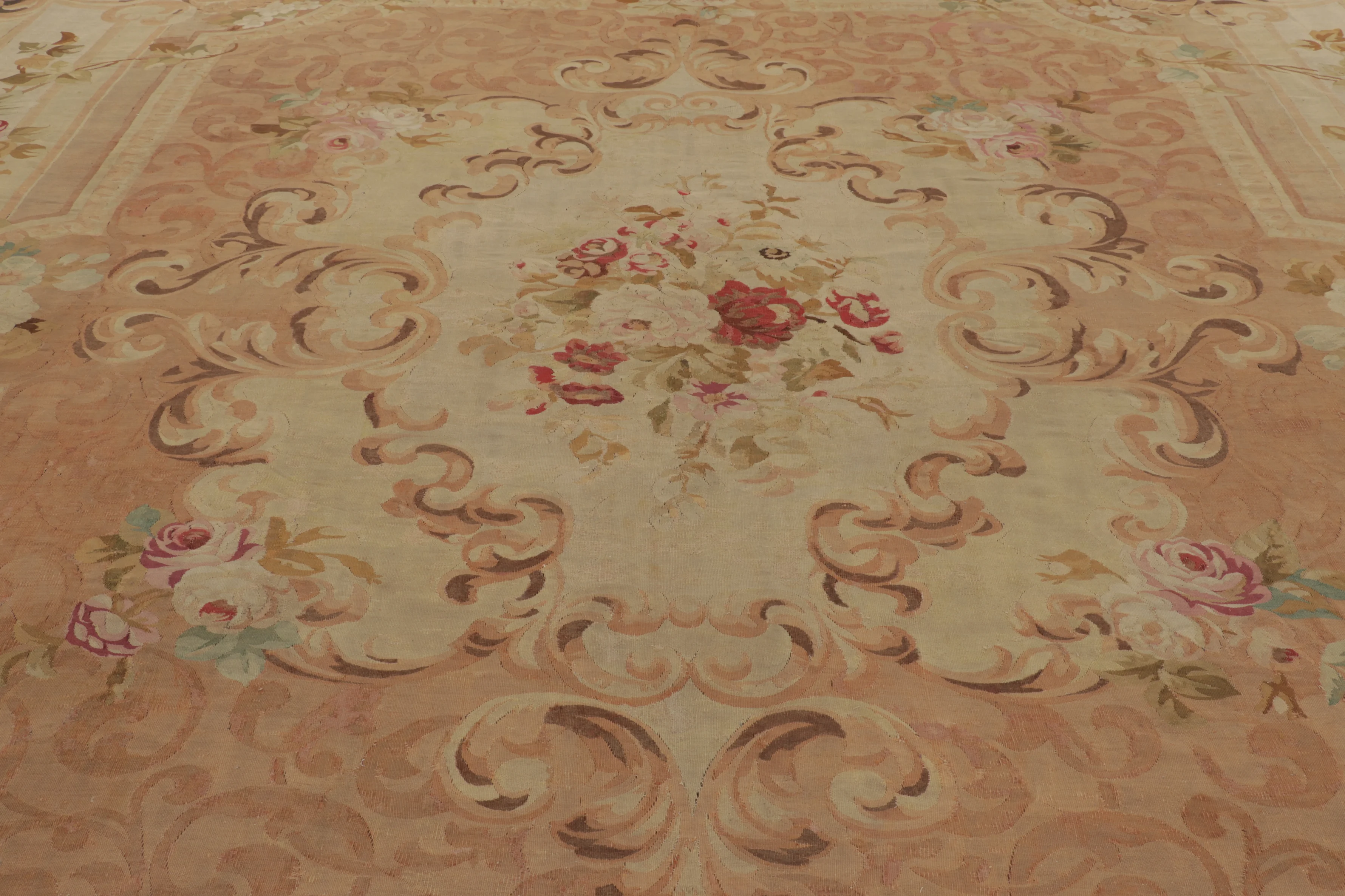 Antique Oversized Aubusson Rug