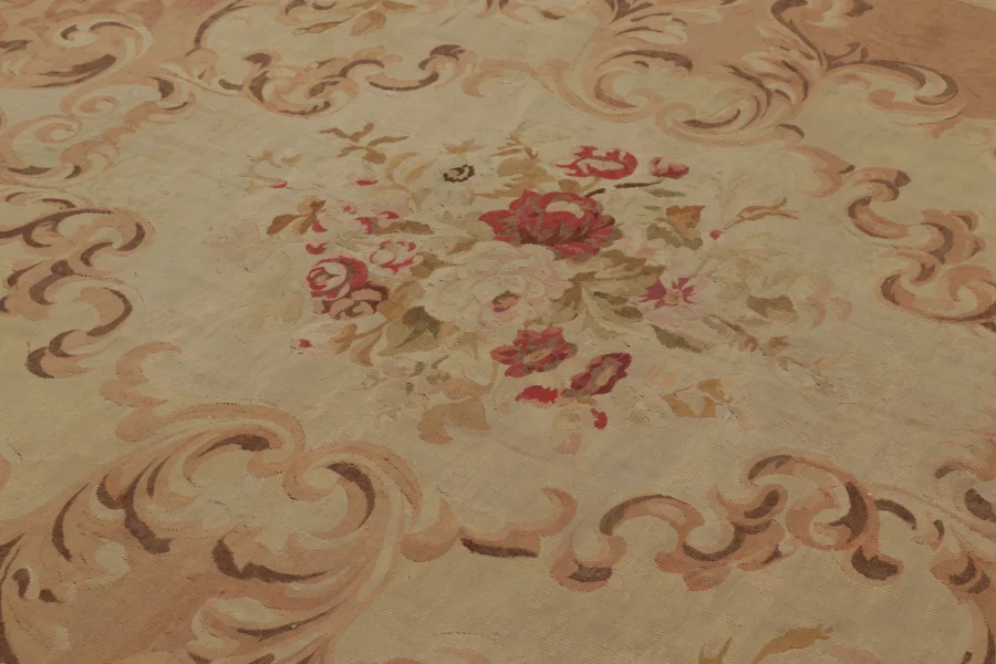 Antique Oversized Aubusson Rug