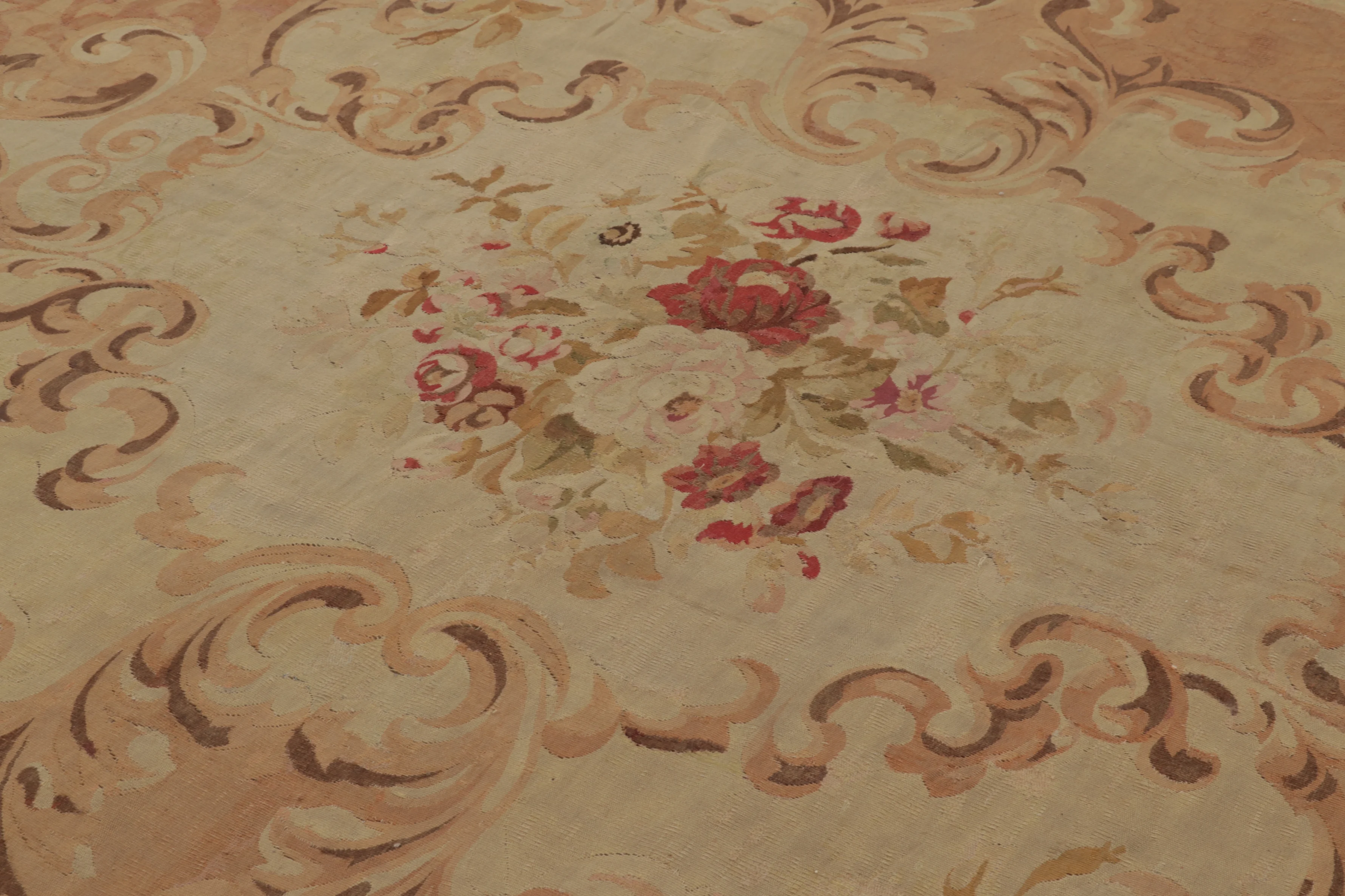 Antique Oversized Aubusson Rug