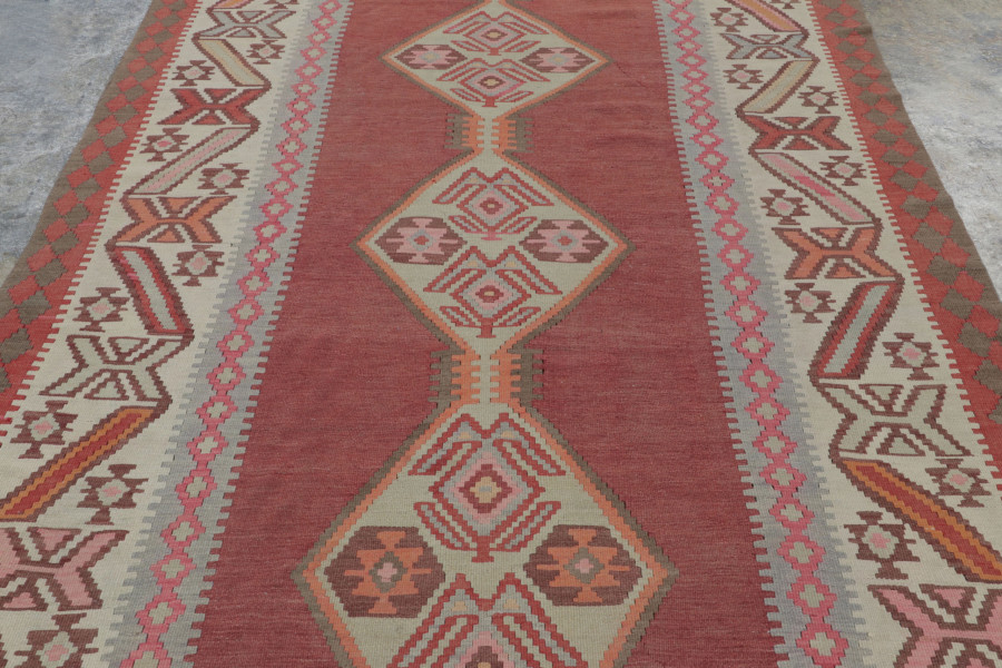 Vintage Persian Meshkin Kilim