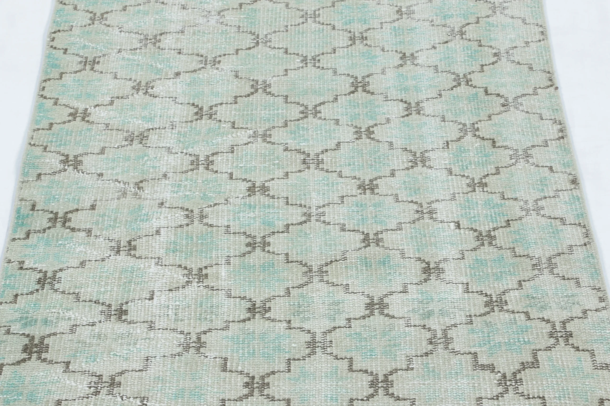 Vintage Distressed Geometric Rug