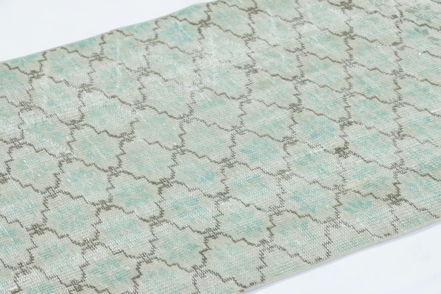 Vintage Distressed Geometric Rug