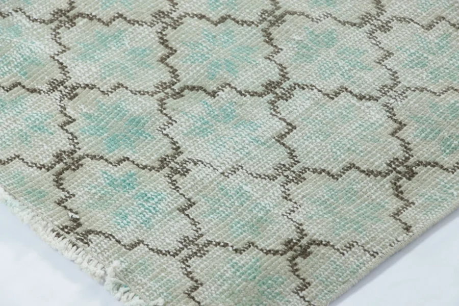 Vintage Distressed Geometric Rug